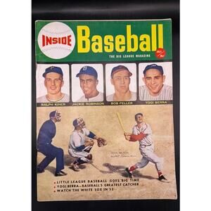 1952 Inside Baseball Stan Musial, Yogi Berra, Feller, Jackie Robinson Magazine